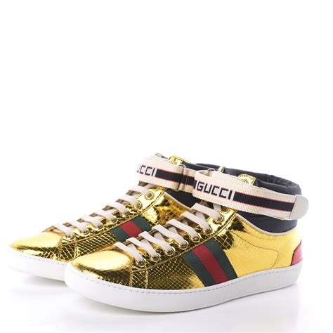 gucci snake sneakers women's|gucci ace metallic snakeskin sneakers.